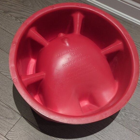 Red Bumbo Baby floor seat - Like New - Picture 3 of 3